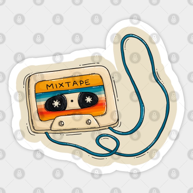 Mixtape Sticker by Tania Tania